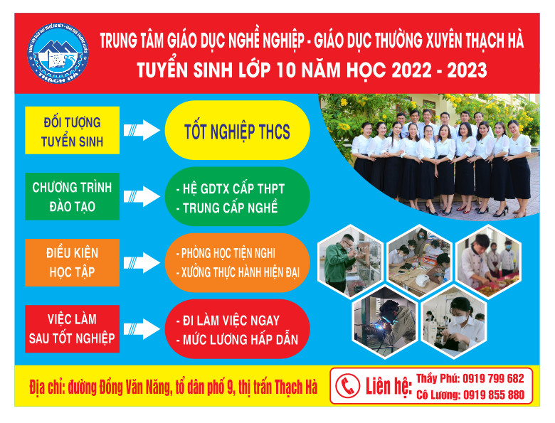 THÔNG BÁO TUYỂN SINH NĂM HỌC 2022 - 2023