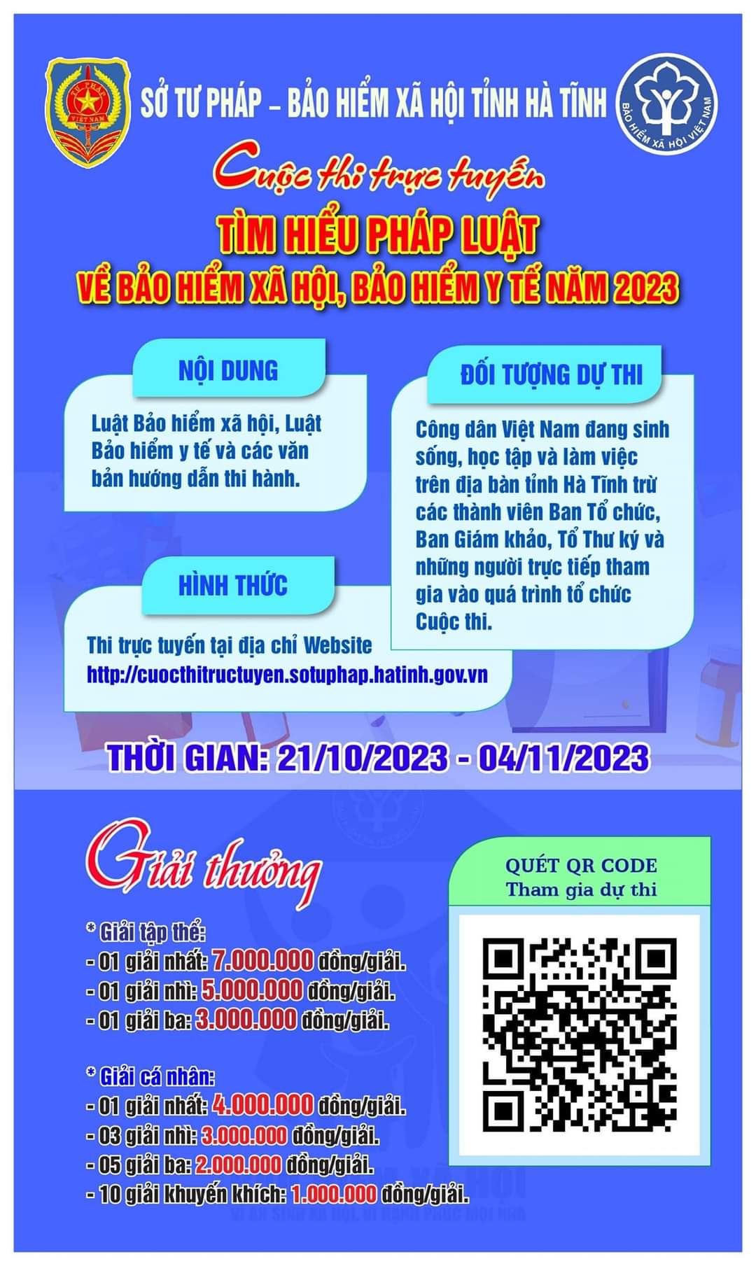 Cuộc thi trực tuyến “Tìm hiểu pháp luật về bảo hiểm xã hội, bảo hiểm y tế” năm 2023